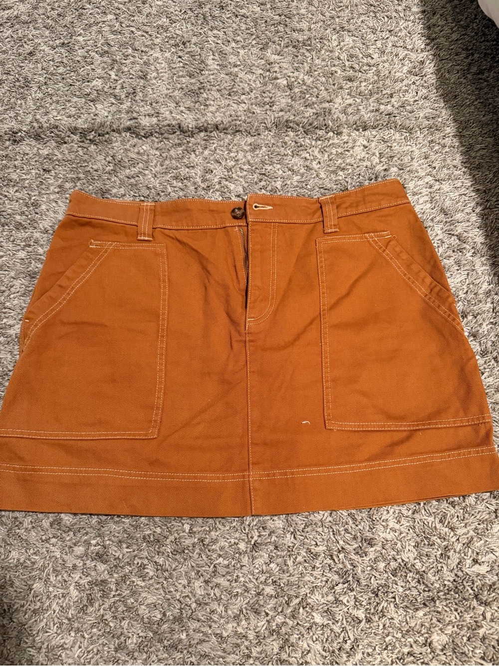 Old Navy Rust Orange Utility Mini Skirt
